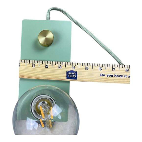 Mercantile Design Table Top Edison Lamp NEW W TAG Minimalist Simple Teal & Gold - Picture 8 of 13